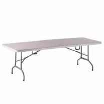   Téglalap alakú összecsukható kerti étkezőasztal 240×90 cm – fehér
