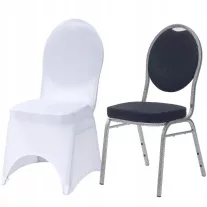   Venezia kárpitozott bankettszék szett fehér huzattal, 20×20×1,0 mm – fekete
