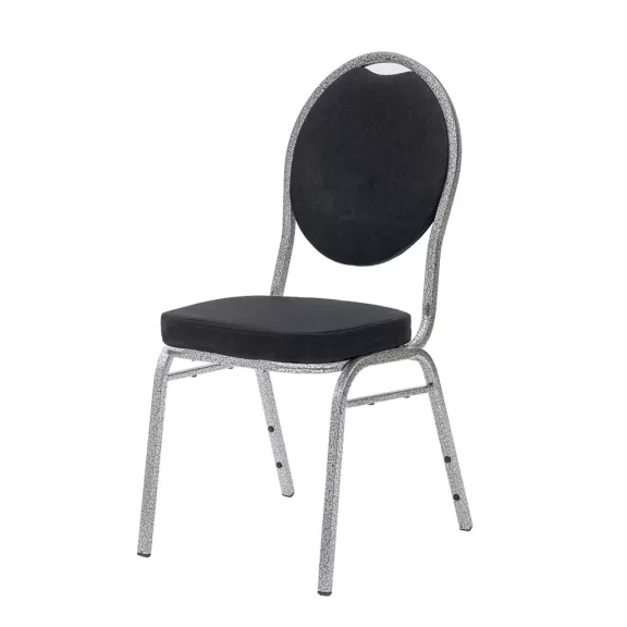 Venezia bankettszék, sima kárpittal 20×20×1,0 mm – fekete Venezia bankettszék, sima kárpittal 20×20×1,0 mm – fekete