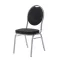 Venezia bankettszék, sima kárpittal 20×20×1,0 mm – fekete