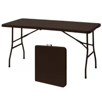   Téglalap alakú összecsukható kerti vendéglátóasztal, Eco 180×74 cm – barna