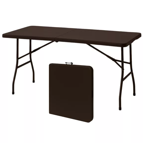 Téglalap alakú összecsukható kerti vendéglátóasztal, Eco 180×74 cm – barna Téglalap alakú összecsukható kerti vendéglátóasztal, Eco 180×74 cm – barna