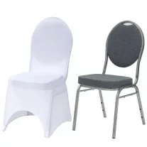   Venezia kárpitozott bankettszék szett fehér huzattal, 20×20×1,0 mm – szürke