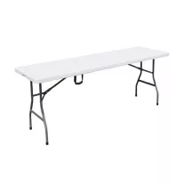   Téglalap alakú összecsukható kerti vendéglátóasztal 180×76 cm – fehér