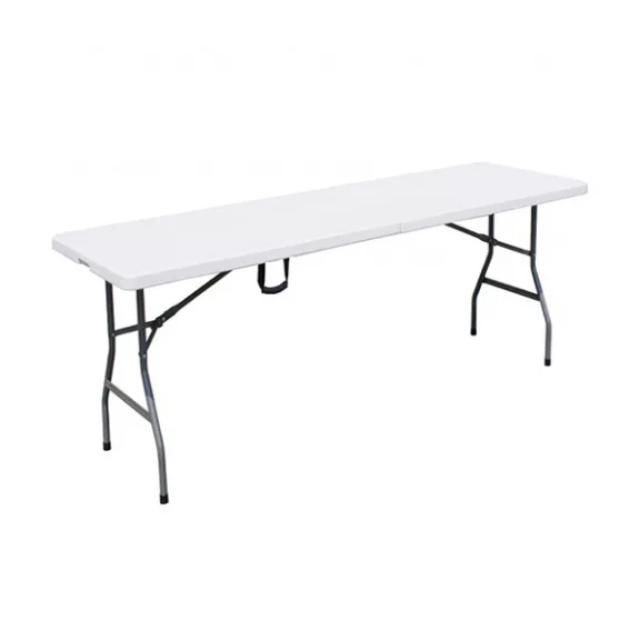 Téglalap alakú összecsukható kerti vendéglátóasztal 180×76 cm – fehér Téglalap alakú összecsukható kerti vendéglátóasztal 180×76 cm – fehér