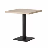   Négyzet alakú kávézóasztal 68×68 cm, fekete négyzet talppal – Sonoma tölgy
