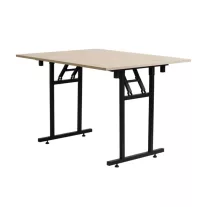   Téglalap alakú összecsukható bankettasztal, T vázzal 120×90 cm – Sonoma tölgy