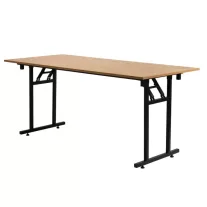   Téglalap alakú összecsukható konferenciaasztal, T vázzal 180×100 cm – Lancelot tölgy