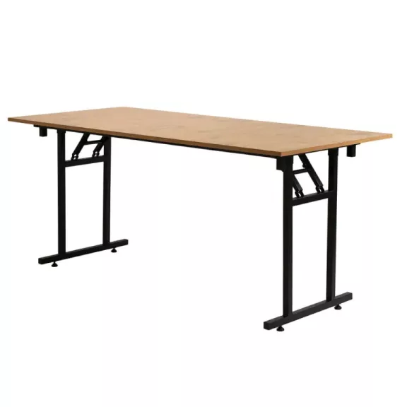 Téglalap alakú összecsukható konferenciaasztal, T vázzal 180×100 cm – Lancelot tölgy Téglalap alakú összecsukható konferenciaasztal, T vázzal 180×100 cm – Lancelot tölgy