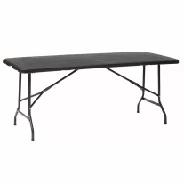   Téglalap alakú összecsukható kerti vendéglátóasztal 180×76 cm – grafitbarna