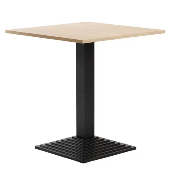 Négyzet alakú kávézó- és éttermi asztal XXL 90×90×3,6 cm, öntöttvas talppal – Sonoma tölgy Négyzet alakú kávézó- és éttermi asztal XXL 90×90×3,6 cm, öntöttvas talppal – Sonoma tölgy
