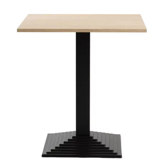 Négyzet alakú kávézó- és éttermi asztal XL 80×80×3,6 cm, öntöttvas talppal – Sonoma tölgy Négyzet alakú kávézó- és éttermi asztal XL 80×80×3,6 cm, öntöttvas talppal – Sonoma tölgy