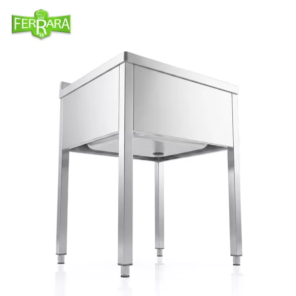 Mosogató egymedencés ipari 500x500x300, külső méret: 600x650x850 mm szifonszettel Mosogató egymedencés ipari 500x500x300, külső méret: 600x650x850 mm szifonszettel