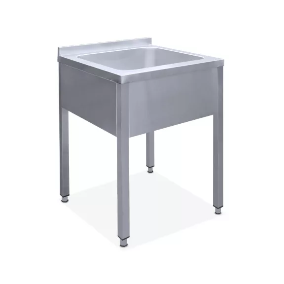 Mosogató egymedencés ipari Góliát 700x700x300, külső méret: 850x820x850 mm Mosogató egymedencés ipari Góliát 700x700x300, külső méret: 850x820x850 mm