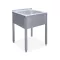 Mosogató egymedencés ipari Góliát 700x700x300, külső méret: 850x820x850 mm
