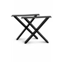   X alakú fém íróasztalláb, loft stílus – 70×56 cm, 2 db