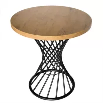   Kerek loft kávézóasztal Ø68 cm, áttört talppal – Lancelot tölgy