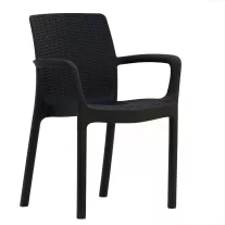 Riviera kerti szék – fekete rattanhatású