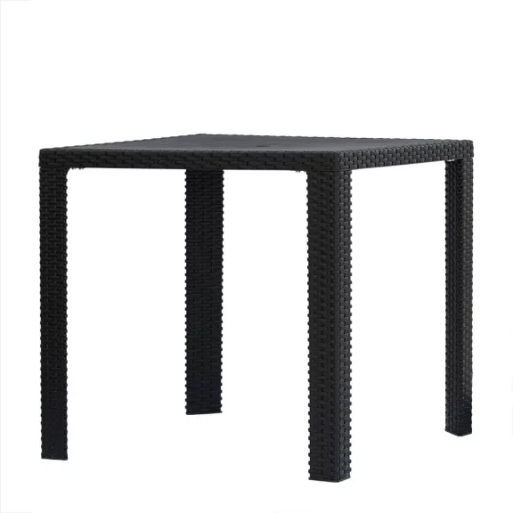 Riviera kerti asztal 82×82 cm – fekete rattanhatású Riviera kerti asztal 82×82 cm – fekete rattanhatású