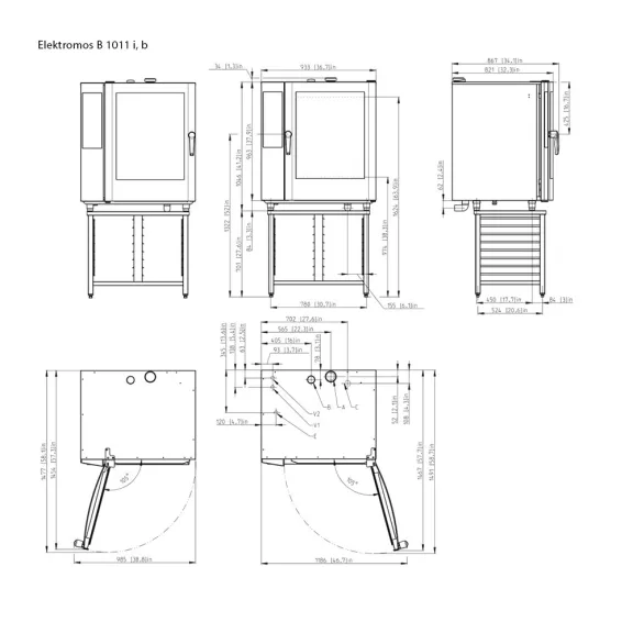 RETIGO Blue Vision 1011i kombisütő, 11 tálcás elektromos (GN1/1)