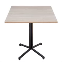   Négyzet alakú loft éttermi asztal 68×68×1,8 cm, kereszt talppal – Sonoma tölgy