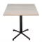 Négyzet alakú loft éttermi asztal 68×68×1,8 cm, kereszt talppal – Sonoma tölgy