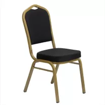 Rome bankettszék, egyenes vázzal 25×25×1,2 mm – fekete