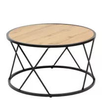 Kerek loft dohányzóasztal X lábbal – Ø80 cm