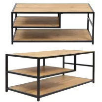   Téglalap alakú loft dohányzóasztal, 3 szintes – 110×55 cm