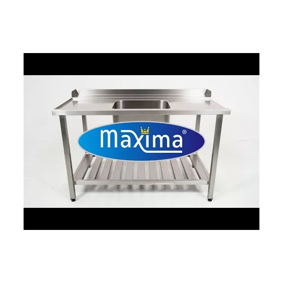 Maxima Mosogatógépasztal mosogatóval és hátsó felhajtás - 120 x 75cm - balra – 09201034 Maxima Mosogatógépasztal mosogatóval és hátsó felhajtás - 120 x 75cm - balra – 09201034