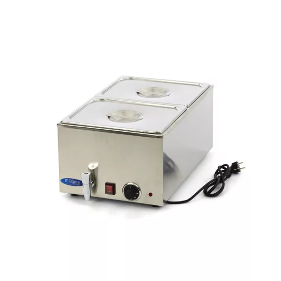 Maxima Bain Marie leeresztő csappal - 2 x 1/2 GN szettel együtt – 09300010 Maxima Bain Marie leeresztő csappal - 2 x 1/2 GN szettel együtt – 09300010