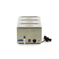 Maxima Bain Marie leeresztő csappal - 3 x 1/3 GN szettel együtt – 09300011