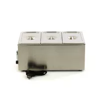Maxima Bain Marie leeresztő csappal - 3 x 1/3 GN szettel együtt – 09300011