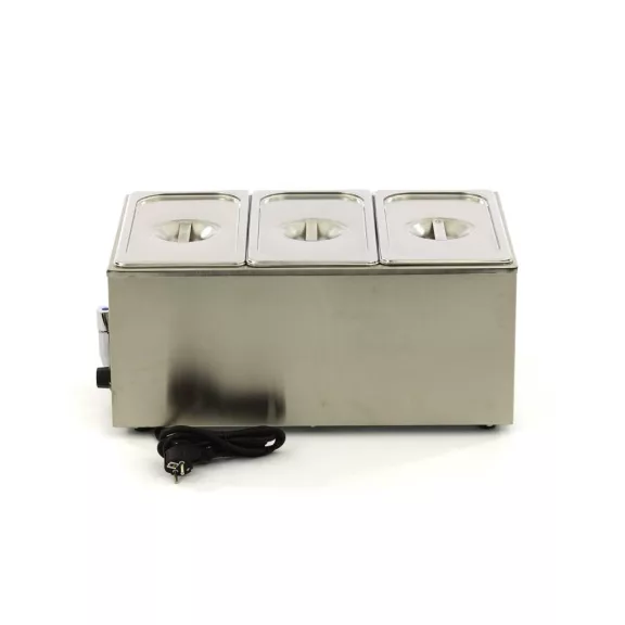 Maxima Bain Marie leeresztő csappal - 3 x 1/3 GN szettel együtt – 09300011 Maxima Bain Marie leeresztő csappal - 3 x 1/3 GN szettel együtt – 09300011