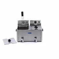 Maxima Fritőz 2 x 8L lefolyócsappal - Dupla kosárral – 09300416