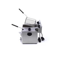 Maxima Fritőz 2 x 8L lefolyócsappal - Dupla kosárral – 09300416
