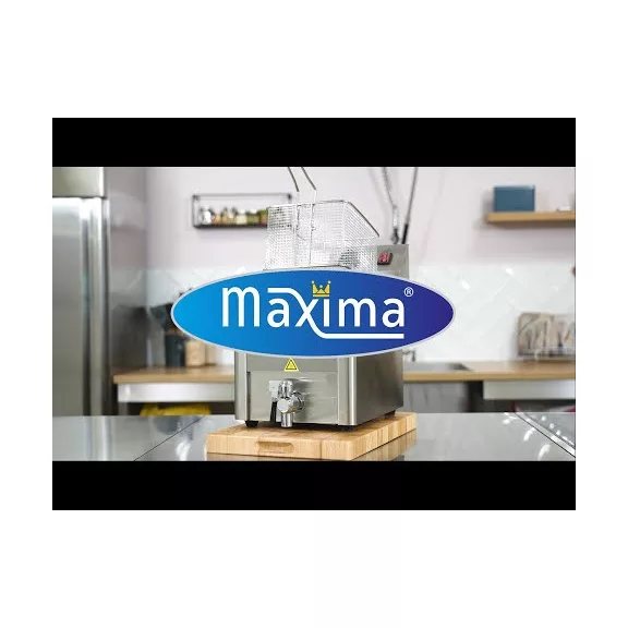 Maxima Fritőz 2 x 8L lefolyócsappal - Dupla kosárral – 09300416