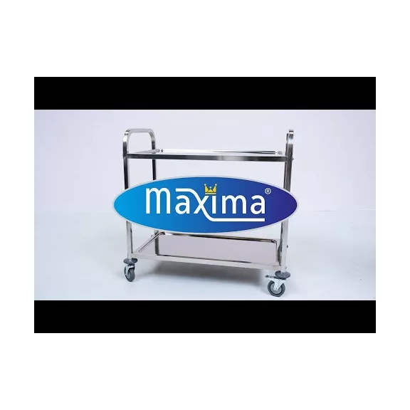 Maxima Rozsdamentes acél zsúrkocsi - 3 polccal – 09300546 Maxima Rozsdamentes acél zsúrkocsi - 3 polccal – 09300546