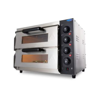 Pizzakemence kétaknás - 2x40 cm-es pizzasütő