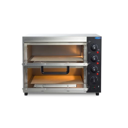Pizzakemence kétaknás - 2x40 cm-es pizzasütő