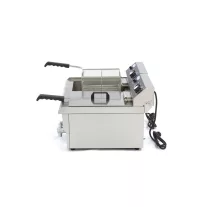 Maxima Fritőz 2 x 16L lefolyócsappal - Dupla kosárral – 09365011