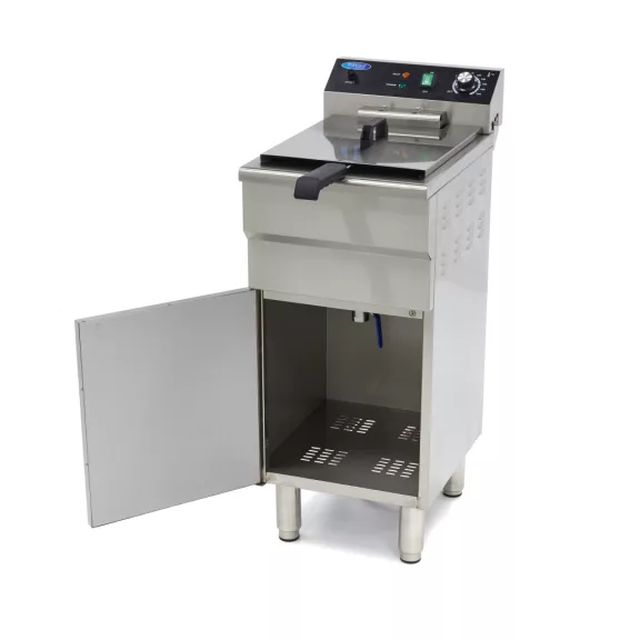 Maxima Fritőz - 16L - 1 kosár - lefolyócsappal és állvánnyal - 400V – 09365155