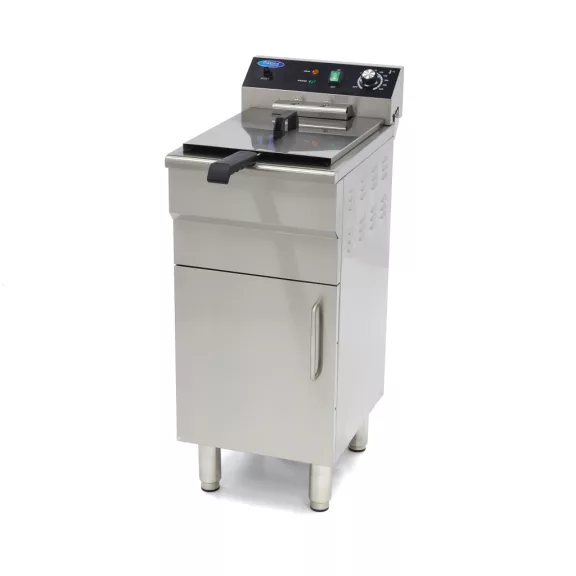 Maxima Fritőz - 16L - 1 kosár - lefolyócsappal és állvánnyal - 400V – 09365155