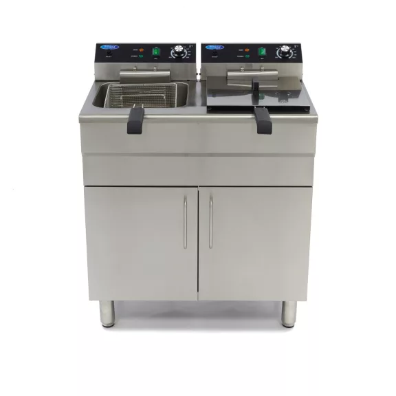 Maxima Fritőz - 2 x 16L - 2 kosár - lefolyócsappal és állvánnyal - 400V – 09365156 Maxima Fritőz - 2 x 16L - 2 kosár - lefolyócsappal és állvánnyal - 400V – 09365156