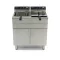 Maxima Fritőz - 2 x 16L - 2 kosár - lefolyócsappal és állvánnyal - 400V – 09365156