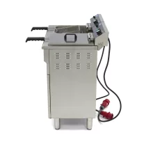 Maxima Fritőz - 2 x 16L - 2 kosár - lefolyócsappal és állvánnyal - 400V – 09365156