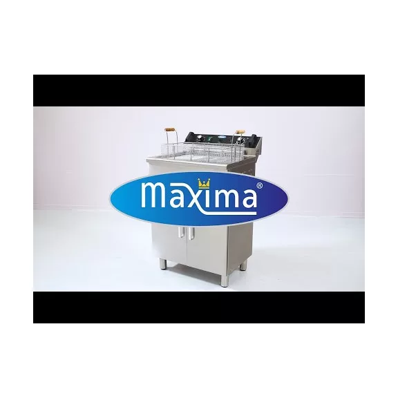 Maxima Fritőz - 2 x 16L - 2 kosár - lefolyócsappal és állvánnyal - 400V – 09365156 Maxima Fritőz - 2 x 16L - 2 kosár - lefolyócsappal és állvánnyal - 400V – 09365156