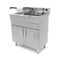 Maxima Fritőz - 2 x 16L - 2 kosár - lefolyócsappal és állvánnyal - 230V – 09365158