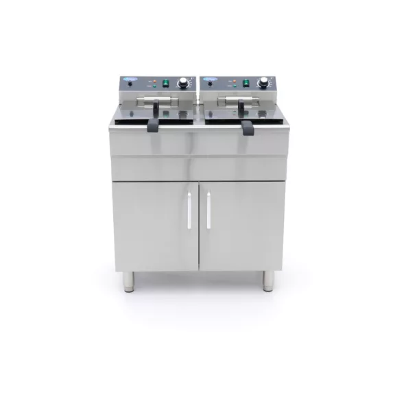 Maxima Fritőz - 2 x 16L - 2 kosár - lefolyócsappal és állvánnyal - 230V – 09365158 Maxima Fritőz - 2 x 16L - 2 kosár - lefolyócsappal és állvánnyal - 230V – 09365158