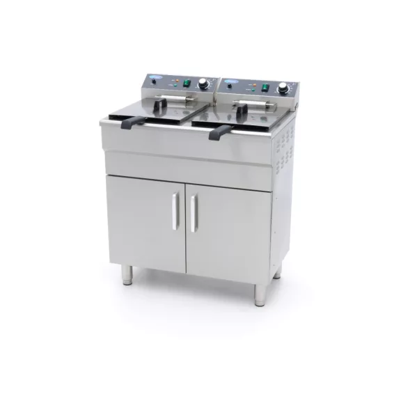 Maxima Fritőz - 2 x 16L - 2 kosár - lefolyócsappal és állvánnyal - 230V – 09365158 Maxima Fritőz - 2 x 16L - 2 kosár - lefolyócsappal és állvánnyal - 230V – 09365158